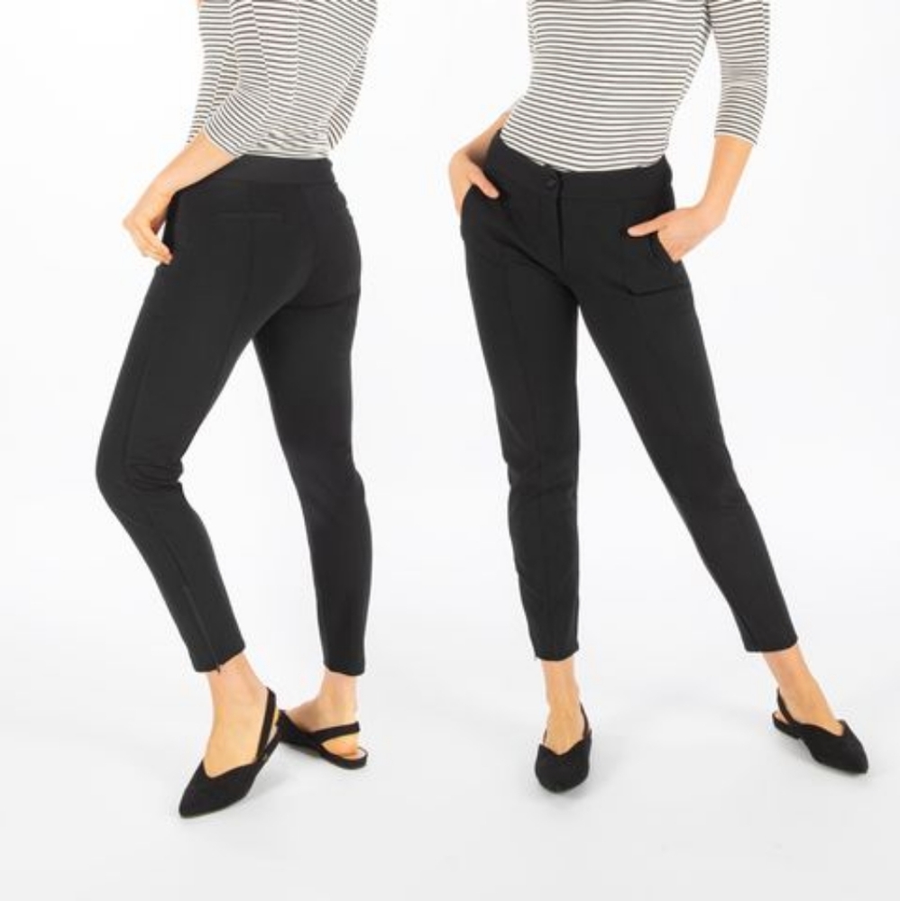 Betabrand Skinny Leg Cigarette Pants